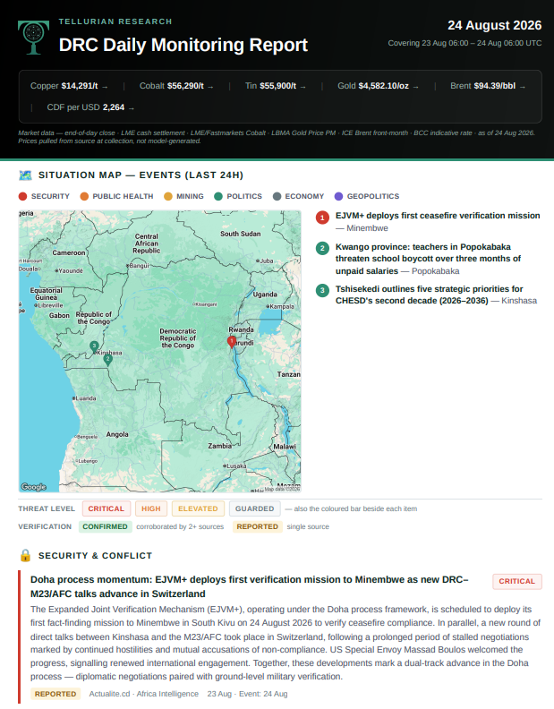 Cover page of a Daily 24 August 2026 Report featuring website visibility metrics, technical analysis, AI search insights, and optimization recommendations.
