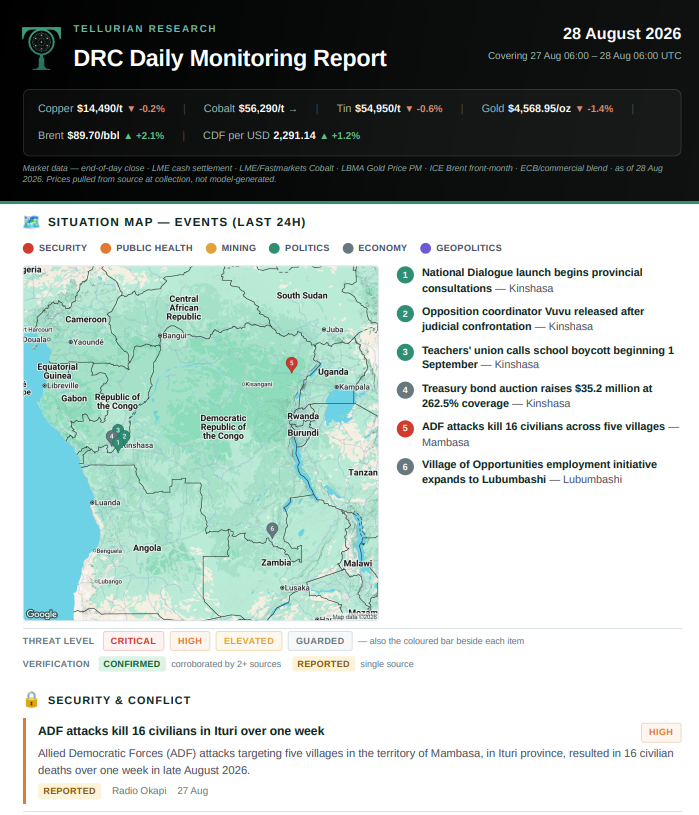 Cover page of a Daily 28 August 2026 Report featuring website visibility metrics, technical analysis, AI search insights, and optimization recommendations.